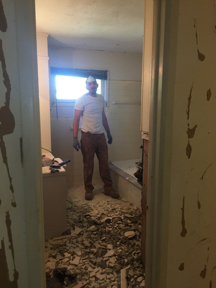 During - bathroom demo