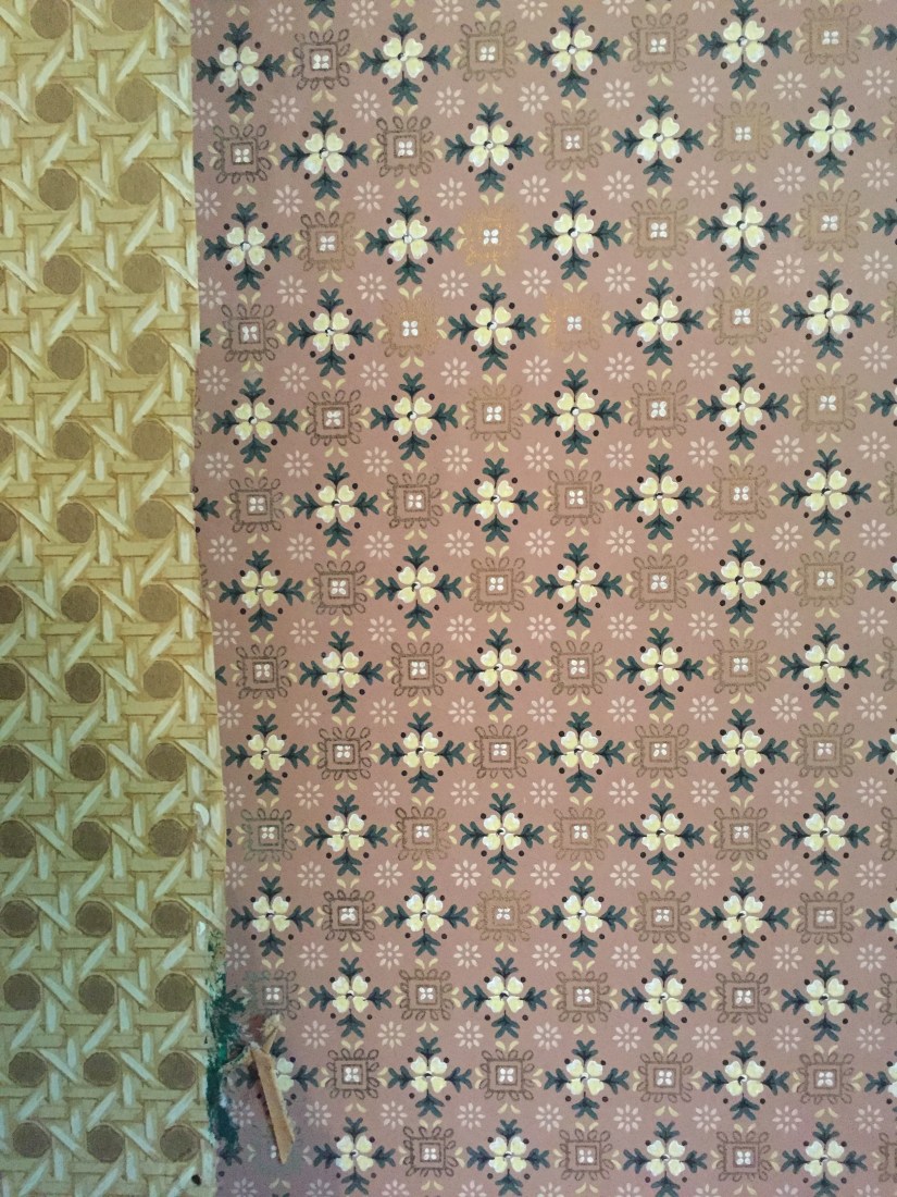 During - guest bathroom wallpaper