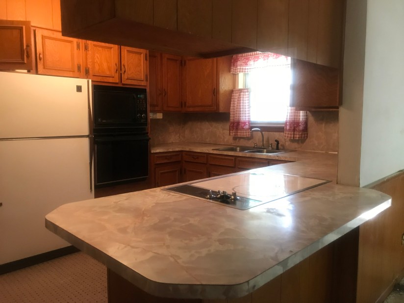 kitchen before counter view