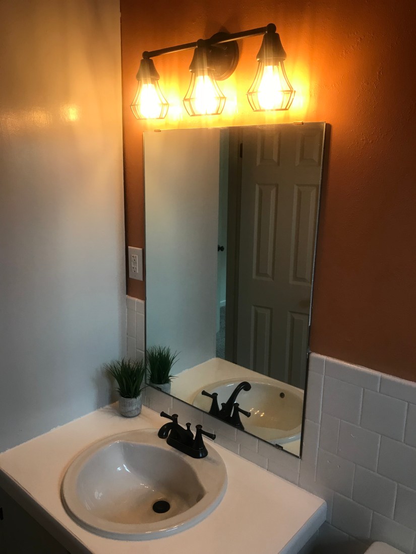 upstairs bathroom after sink