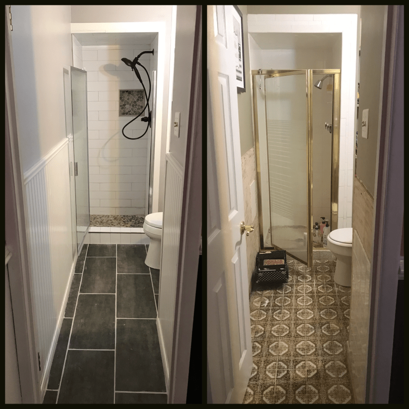 shower before after